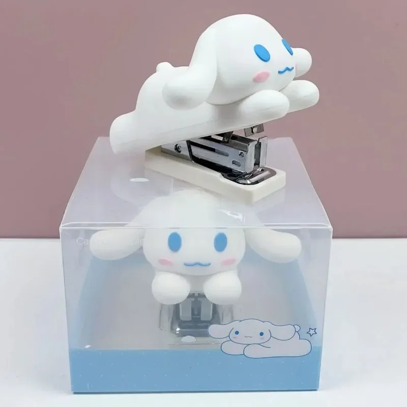 Sanrio Cinnamoroll Kuromi Stapler Kawaii Cartoon Small Binding Machine Office Stationery School Supplies Cute Portable