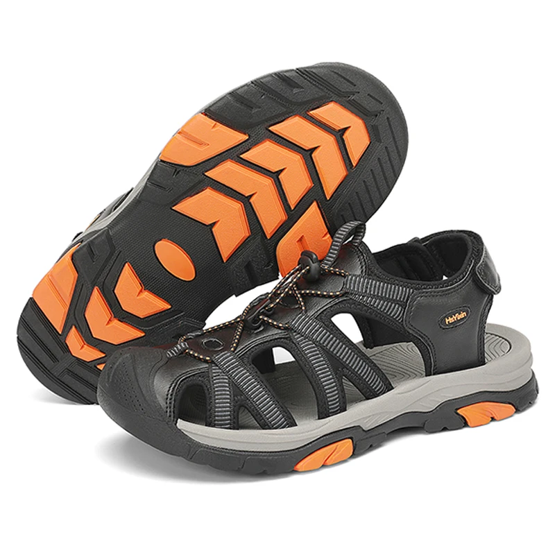 Herren-Sportsandalen, Outdoor, Wandern, wasserdicht, Strandsport, Herren-Sandalen, Sommer, offene Zehen, verstellbare Schnürsenkel – Detail 38