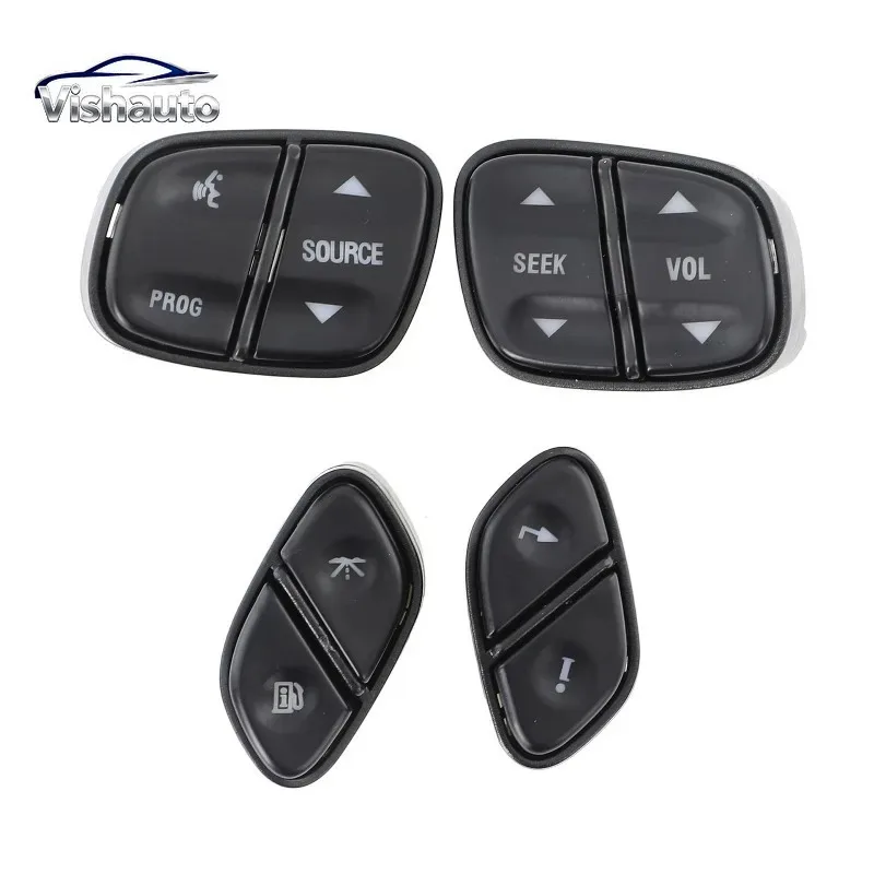Steering Wheel Radio Source Switch Button With LED Light 21997739 21997738 For GMC Yukon Hummer H2 Chevrolet Avalanche Silverado