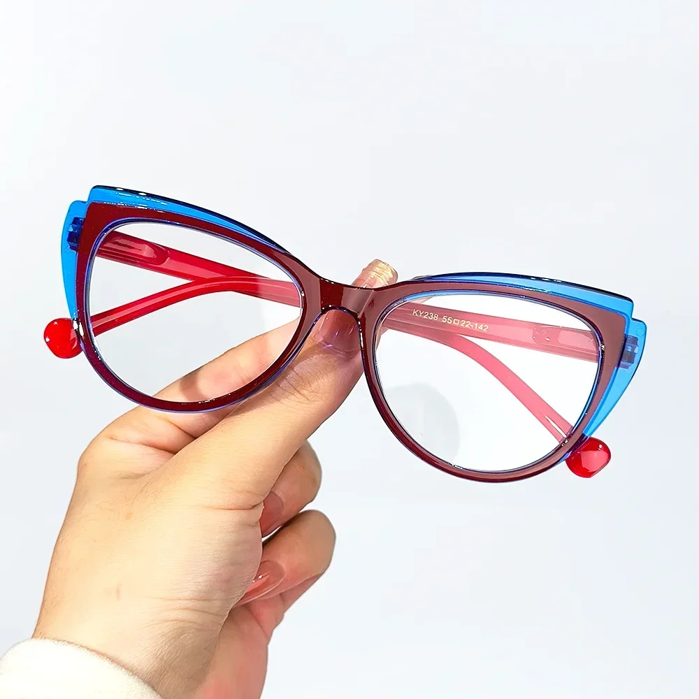 Cat Eye farblich passende Rahmen-Lesebrille, Retro-Mode-Lesebrille, Damen-Computerbrille – Detail 8