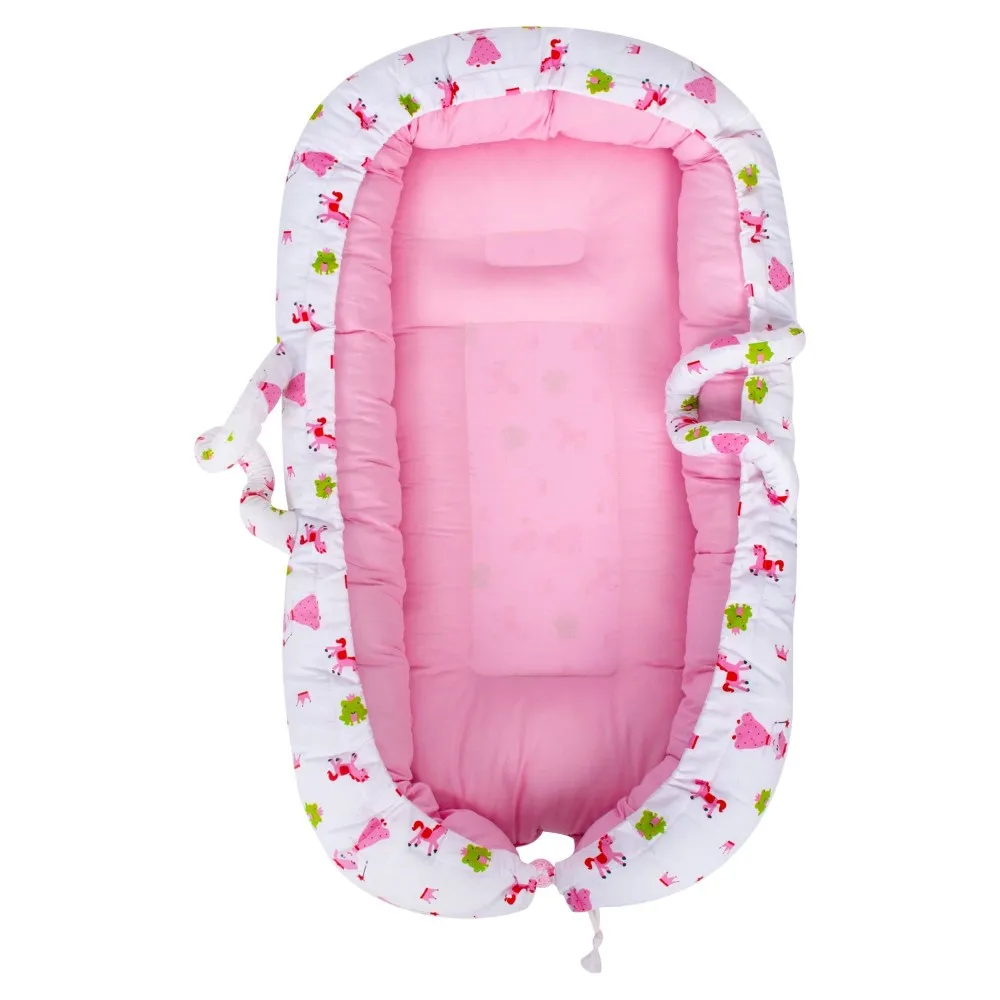 Pink Princess Patterned Mother So Baby Bed