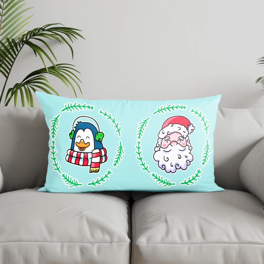 ديكور المنزل احتفالي عيد الميلاد نمط وسادة مناسبة ل أريكة غرفة نوم سيارة وسادة غطاء وسادة مستطيلة الظهر وسادة