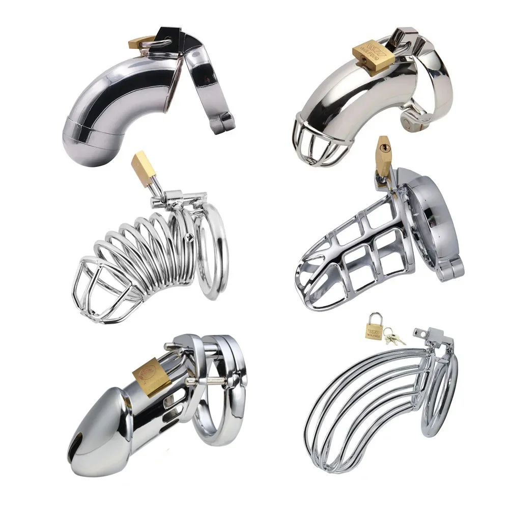โลหะขนาดใหญ่ Cock CAGE ชายอุปกรณ์ Chastity BDSM Sex ของเล่นสําหรับผู้ชายอวัยวะเพศชายล็อคเร้าอารมณ์ Bondage สามี Loyalty Drop Shipping