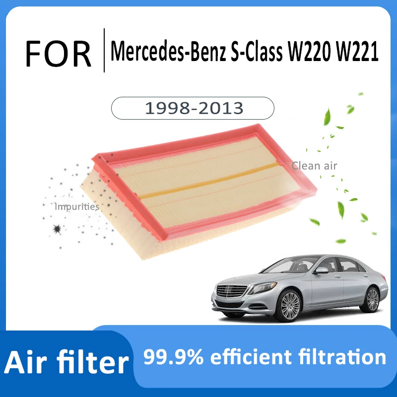 For Mercedes Benz S Class W220 W221 S280 S300 S320 S350 S400 S430 S450 S500 A2730940404 1998~2013 Air Filter High Flow Filter