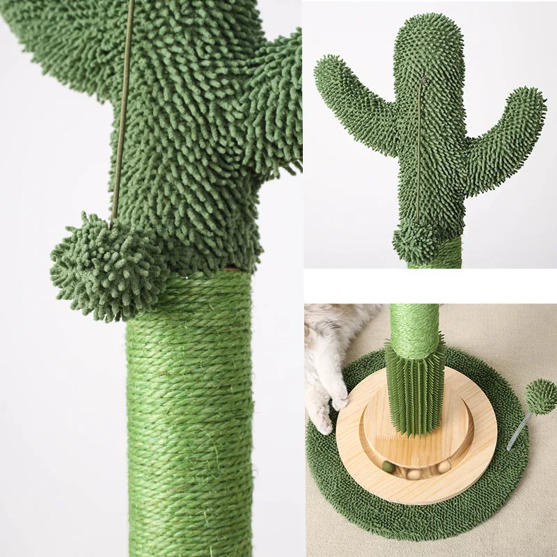 Poste rascador grande de sisal para gatos de interior, duradero