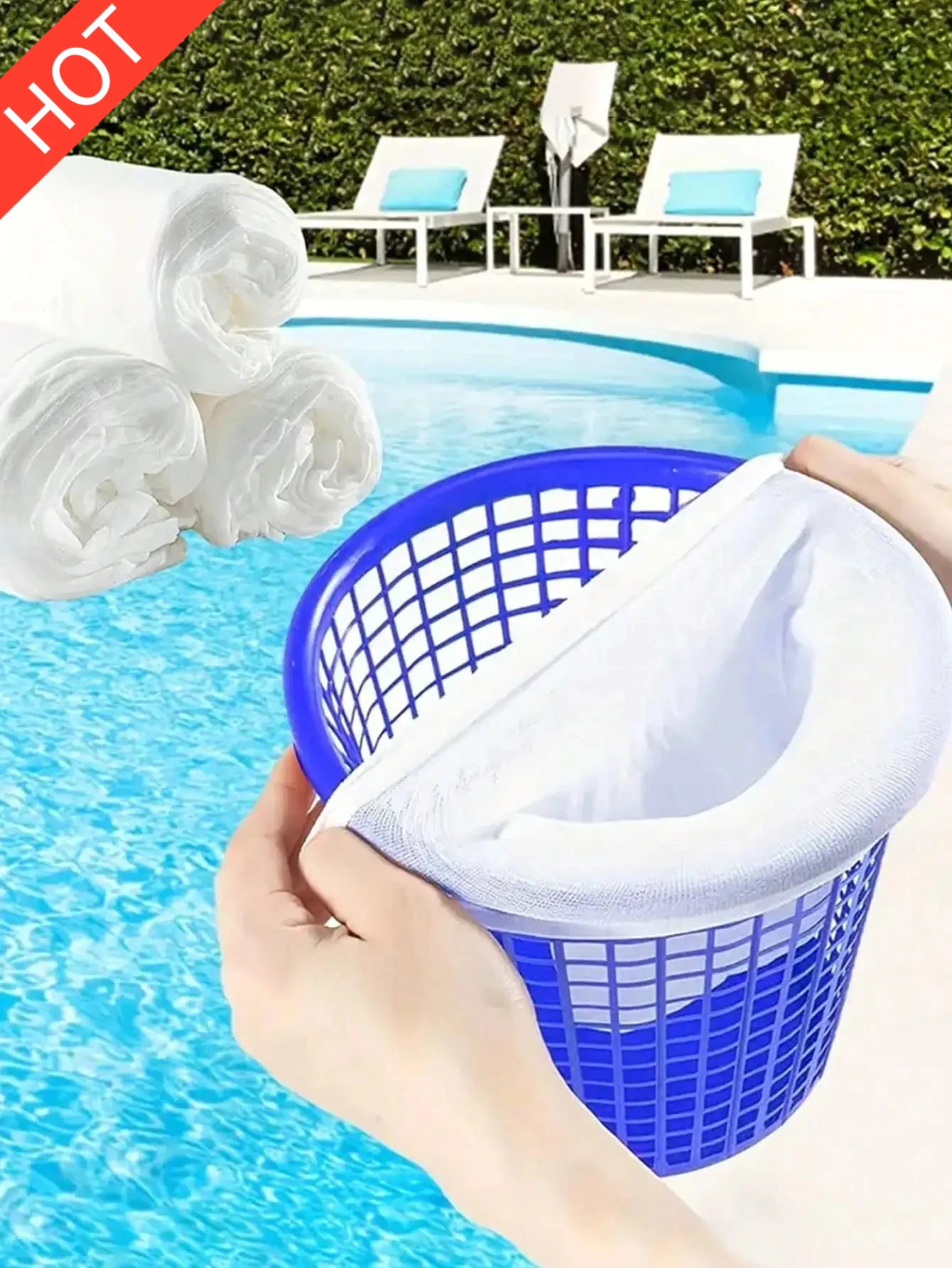 

5pcs Pool Skimmer Socks, Ultra Fine Filter Socks For Pool Baskets, Pool Cleaning Accessories For All Pools