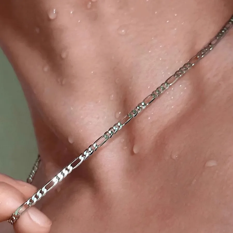 High Quality Titanium Steel Figaro Chain Men's Basic Versatile Necklace  Trendy for Men Women Hip Hop  Party Jewelry Gift