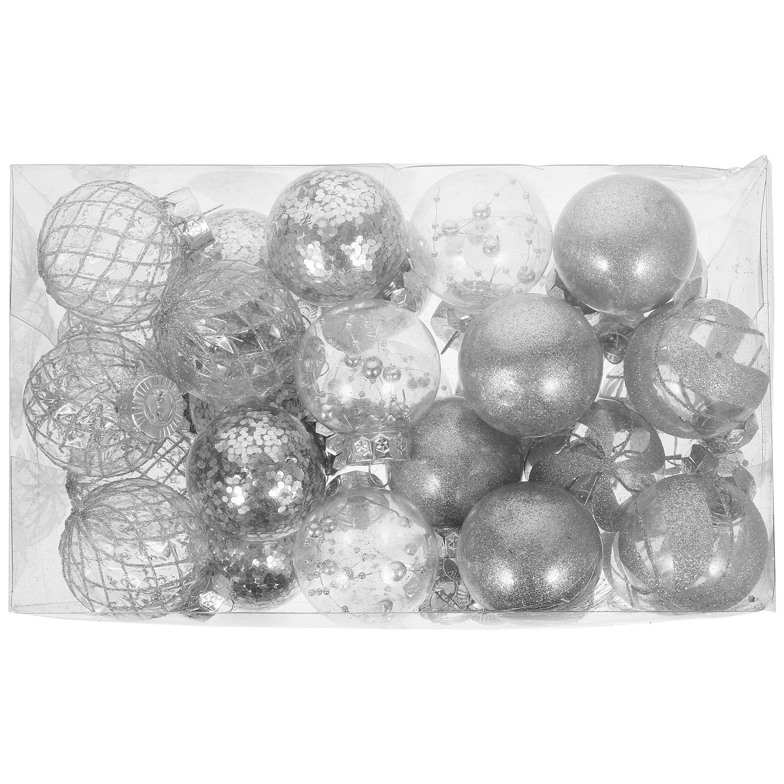 

30Pcs Xmas Balls Glitter Christmas Tree Hanging Ornaments Easy to Hang Reusable Festive Decoration Set Christmas Ball