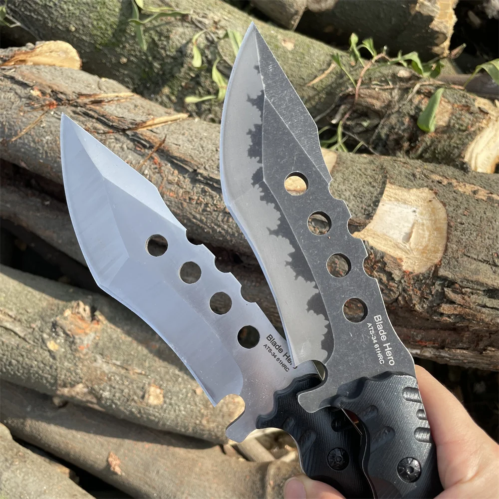 Full-tang High Quality ATS-34 Blade Hunting Tactical Knife Wilderness Camping Tools Self Defense Daily EDC Survival Knives