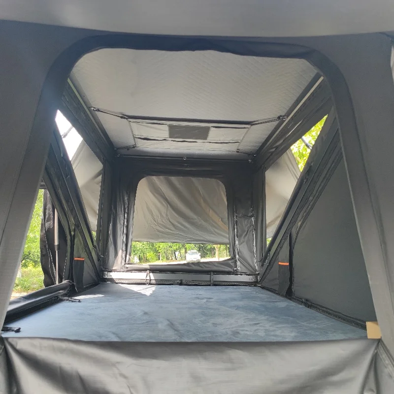 

2025 New Outdoor Camping Easy Install Aluminum Hardshell Car Trailer Offroad 3-4 Person z fold rooftop tent