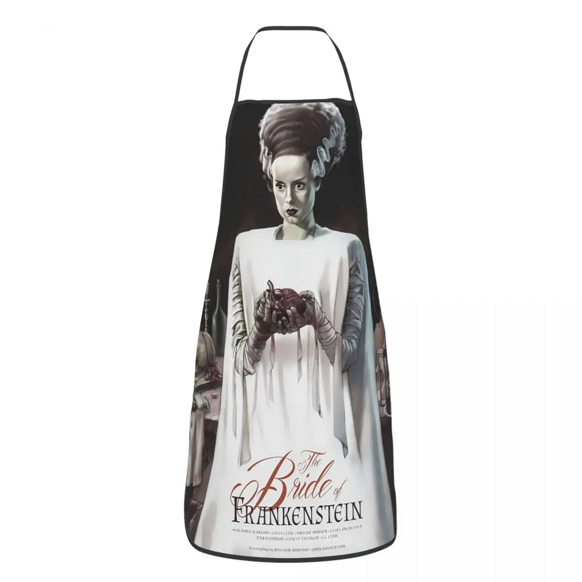 The Bride Of Frankenstein Poster Horror Movie Aprons Chef Cooking Tablier Bib Kitchen Cleaning Pinafore for Women Men Gardening