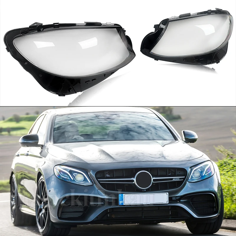 SAIQINGSP A Pair Headlight Cover  For 2016-2020 Mercedes-Benz E Class W213 Model Headlight Lens Car Accessories Tools