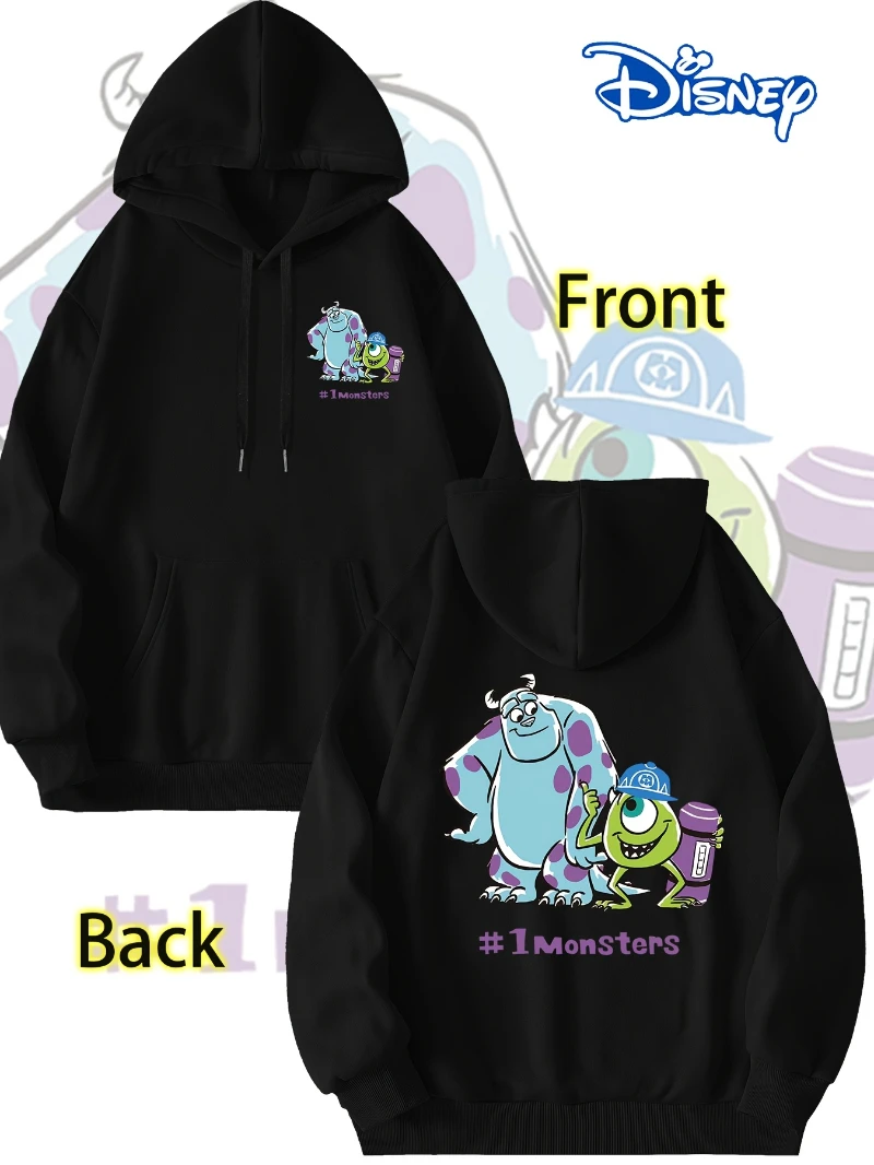 سترة رجالية عصرية مطبوعة على الوجهين من جامعة ديزني مونستر 2025 جديدة عالية الجودة ومريحة كاجوال برقبة دائرية