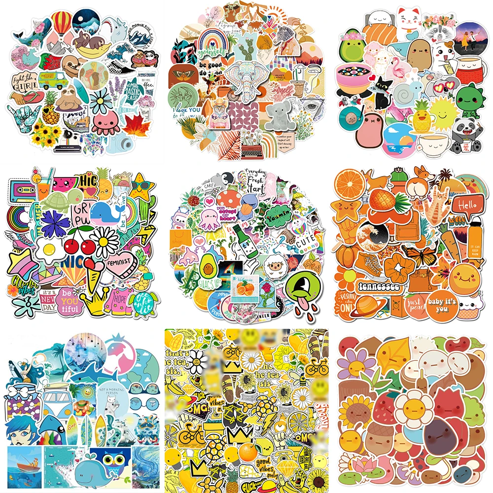 10/30/50PCS Cartoon Kawaii Animal Stickers Series Cute Adorable Pet Graffiti Skateboard Laptop Luggage iPad Decoration Wholesale