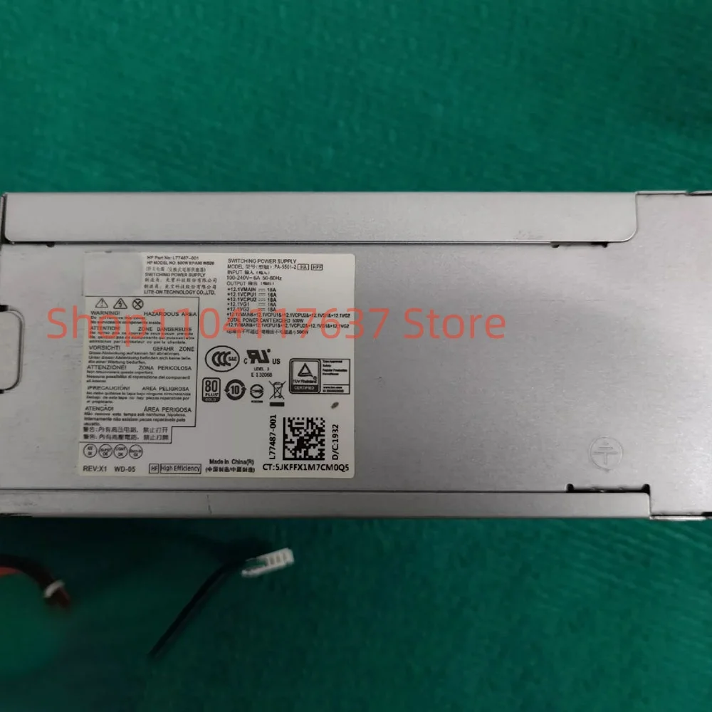 For HP 280 480 400 600 800 G2 G3 Power Supply 500W L77487-001 PA-5501-2HA