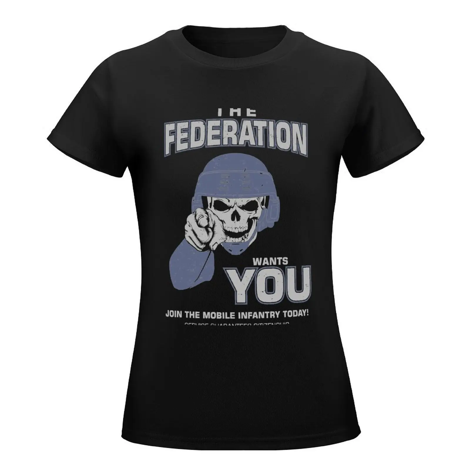 FEDERATION WANTS YOU T-Shirt blacks funny anime clothes cute clothes Women's tops