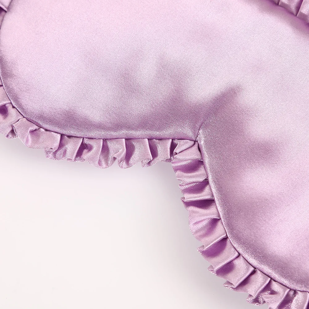 قناع عين حريري ممتاز مع شريط مطاطي للنوم والسفر |   مظلة عيون مزخرفة بالدانتيل، مقاومة للضوء، قابلة للتنفس ومضادة للشخير