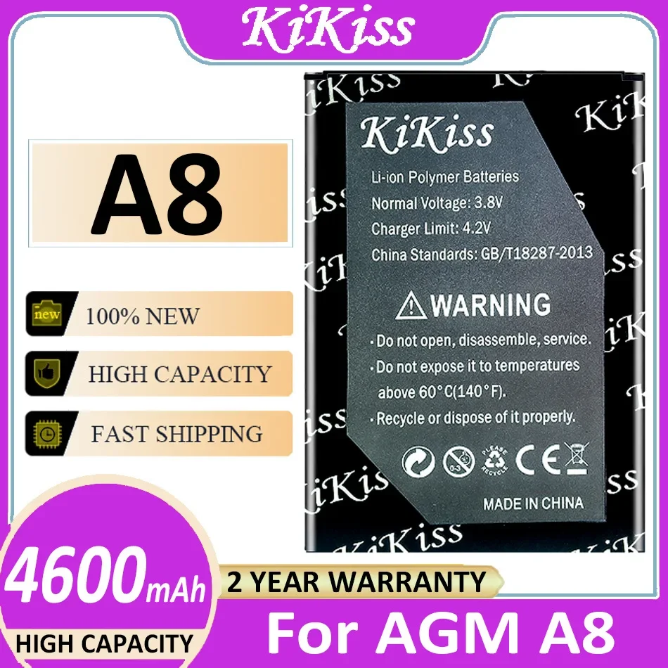 

Аккумулятор KiKiss A 8 емкостью 4600 мАч для AGM A8 Bateria