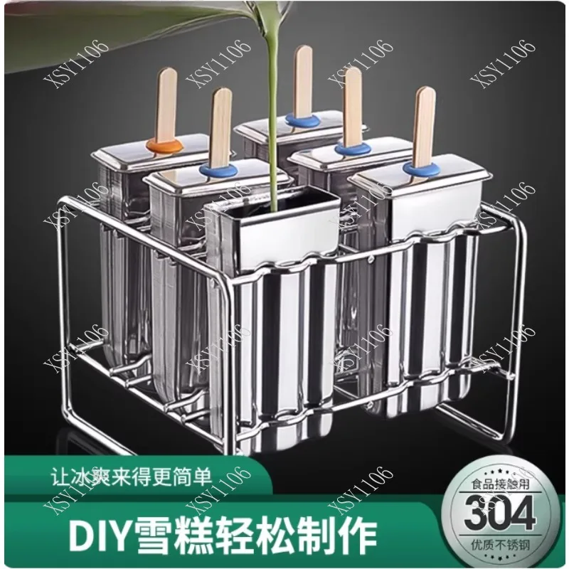 

Stainless Steel Popsicle Ice Lolly Mold with Holder Homemade Frozen Ice Cream Maker Practical Kitchen Tool