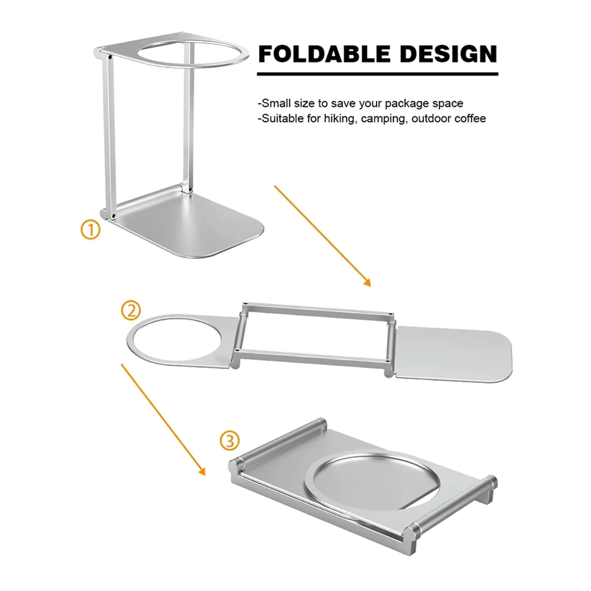 

AA38M Foldable Coffee Drip Holder Pour over Dripper Stand Aluminum Espresso Coffee Machine Support Stand Coffee Dripper Rack