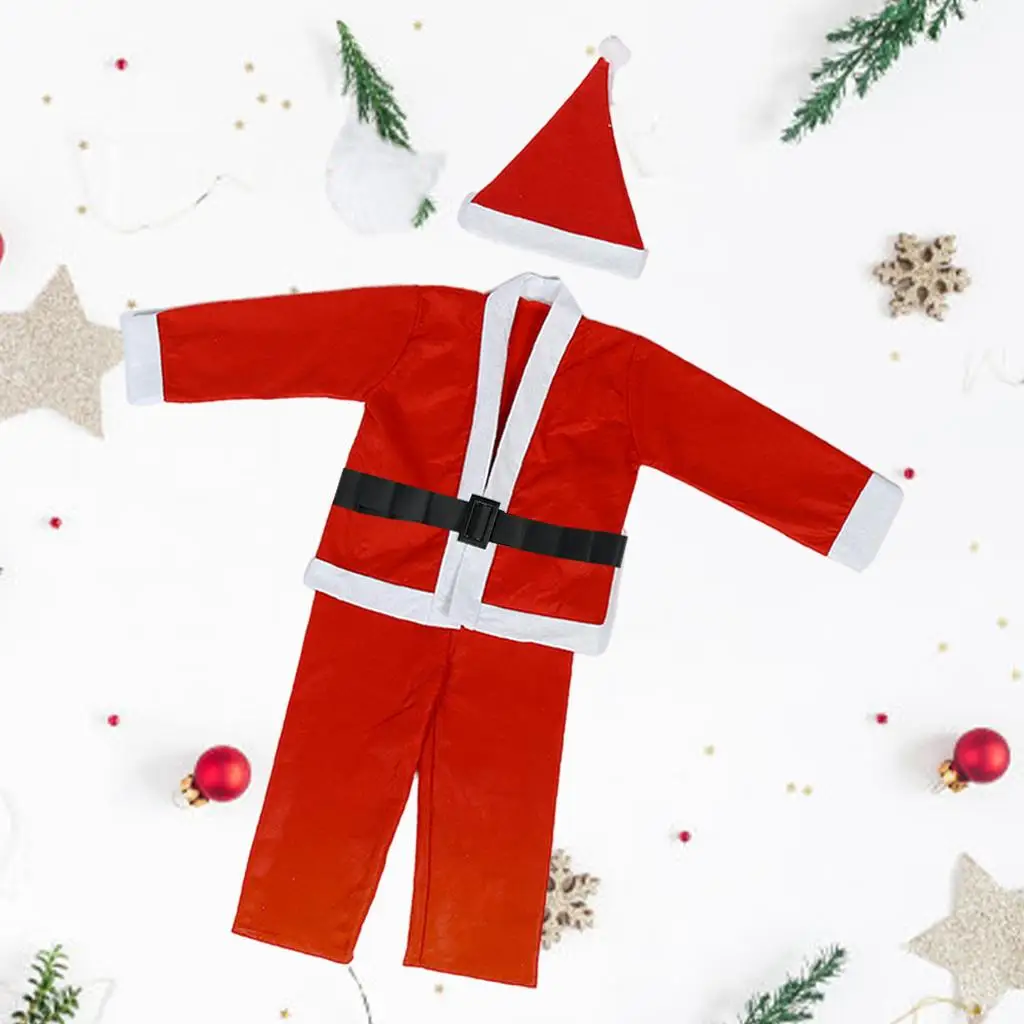 

Рождественский костюм из 5 предметов для мужчин, роскошный костюм Санты для взрослых, одежда