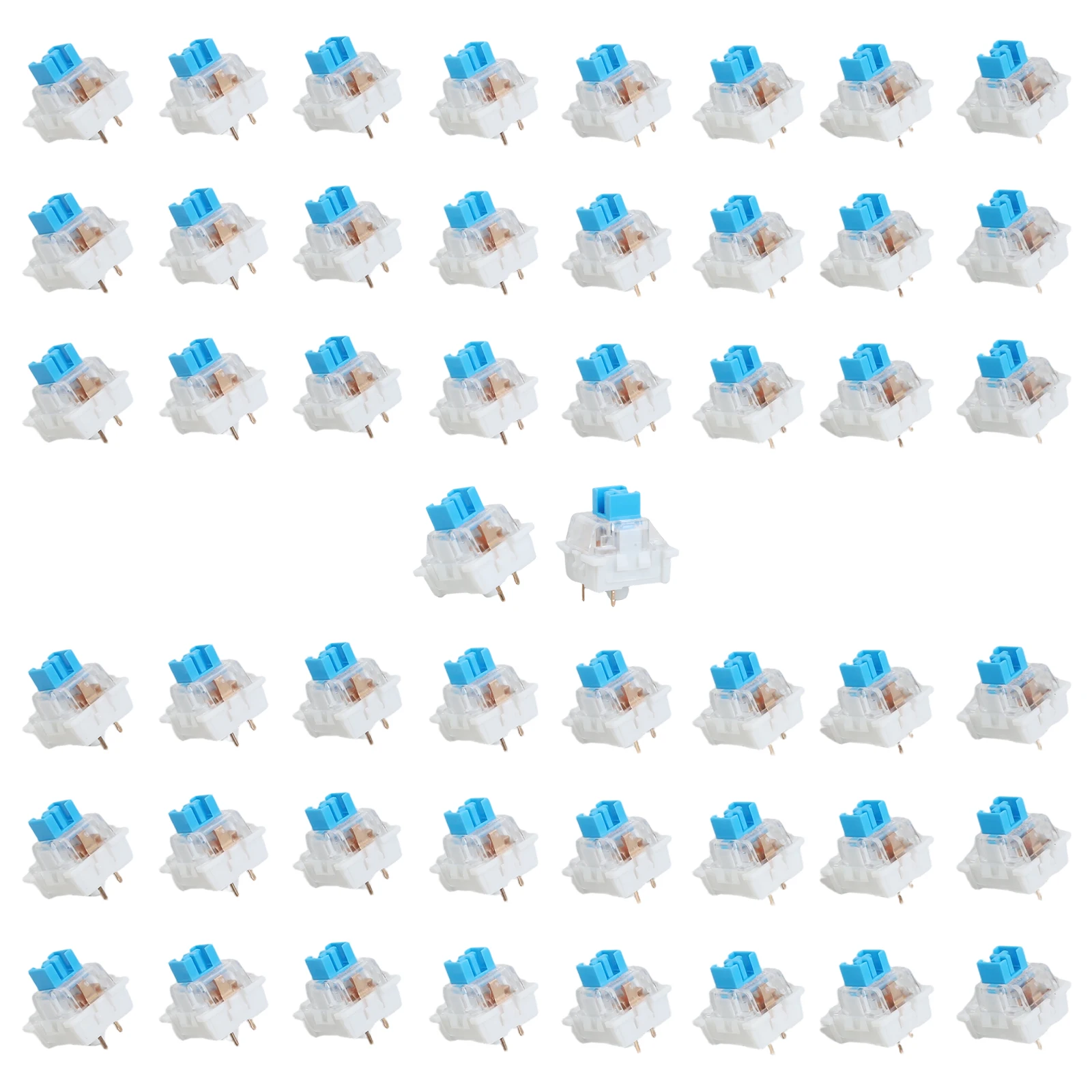 50PCS 110 V Tactile Keyboard Switches Plastic Keyboard Clicker Key Replacement 3 Pin Plate-mounted Tactile Switch Normally Open