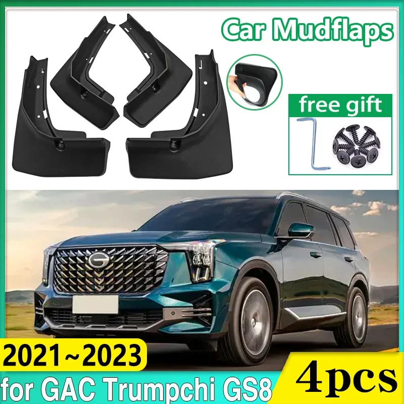 

Front Rear Wheel Car Mudflaps for GAC GS8 2023 Accessories Mk2 II 2021 2022 Fender Mud Guards Splash Flap Protect Auto Mudguards