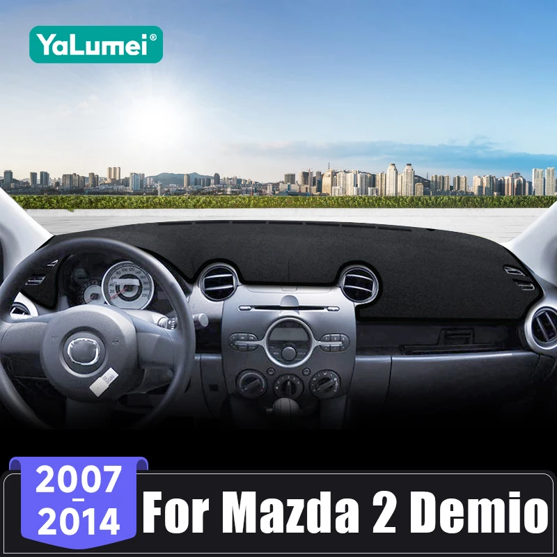 Für Mazda 2 Demio 2007 2008 2009 2010 2011 2012 2013 2014 Auto Dashboard Abdeckung Anti-Uv Pads Nicht-Slip teppiche Innen Zubehör