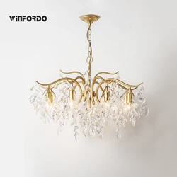 2024 New American Simple Chandelier Lighting For Living Room Hotel Crystal Lamp Postmodern Ceiling Lamp Winfordo WF-XD005