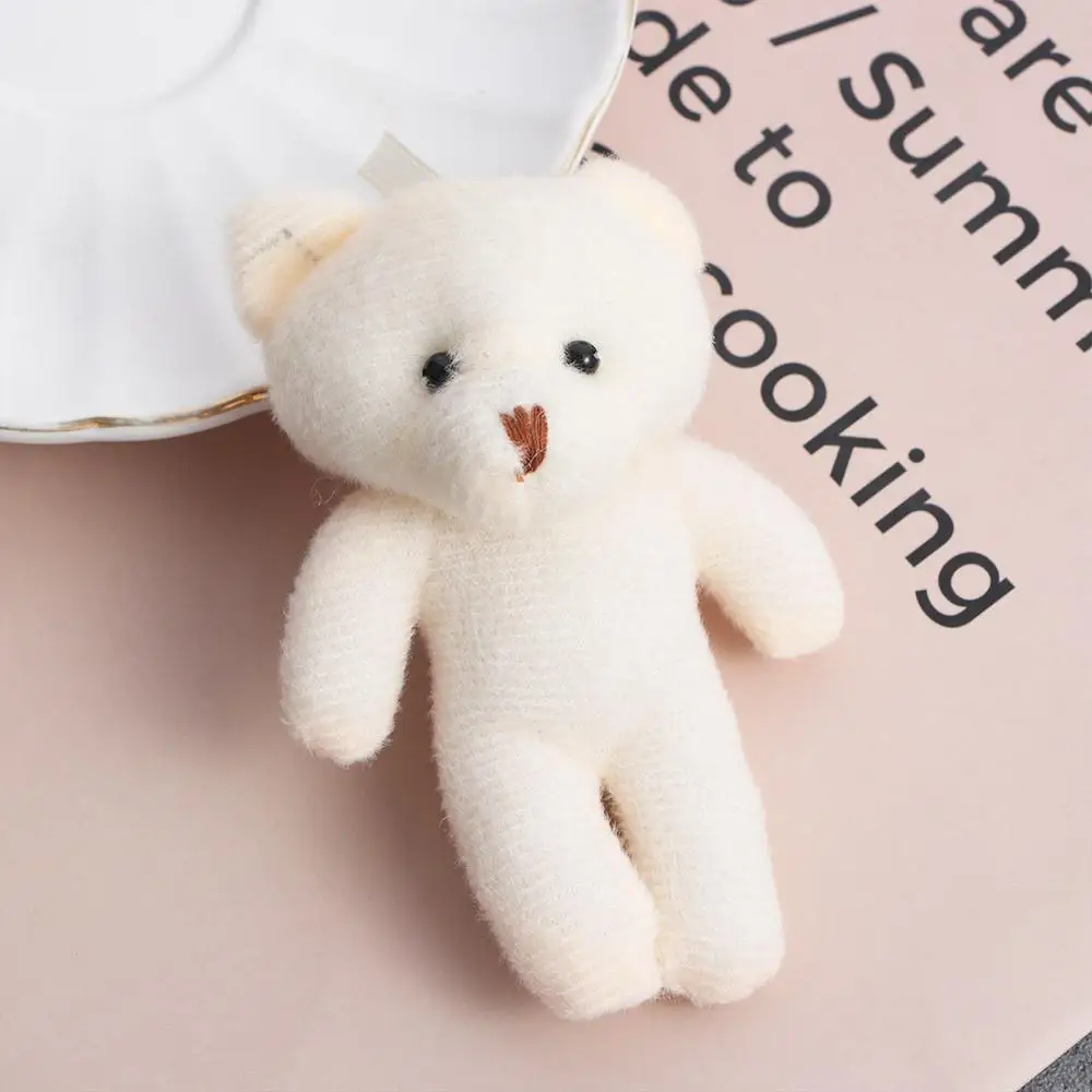 12CM Kawaii Cute Mini Plush Bear Small Pendant Diamond Bears Doll Home Decoration Soft Stuffed Animal Toy For Kids Girls Gift