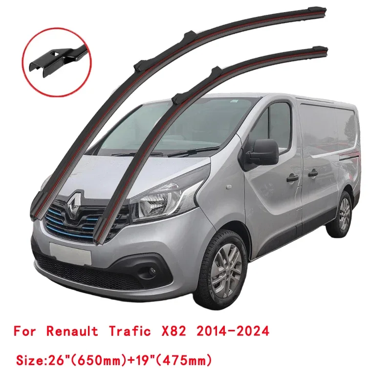

Для Renault Trafic X82 X83 2001-2024: Щетки стеклоочистителя лобового стекла, аксессуары для мойки, очистка окон