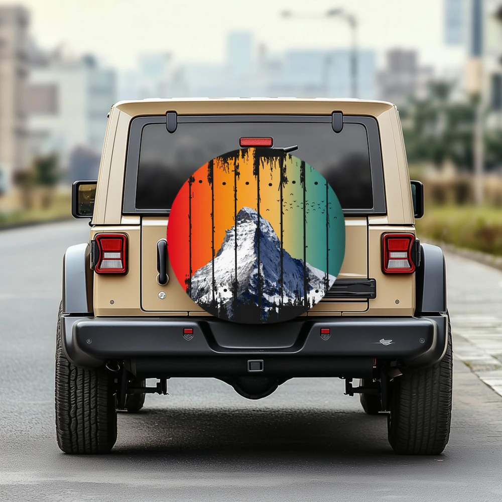 1pc 30/34 Inch Multi Functional Spare Tire Cover For Jeep Trailer RV Offroad Truck Camper Vehicles With Durable Elastic Edge Eas