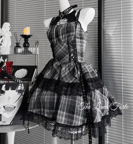 10 best sales röd goth-klänning - №7