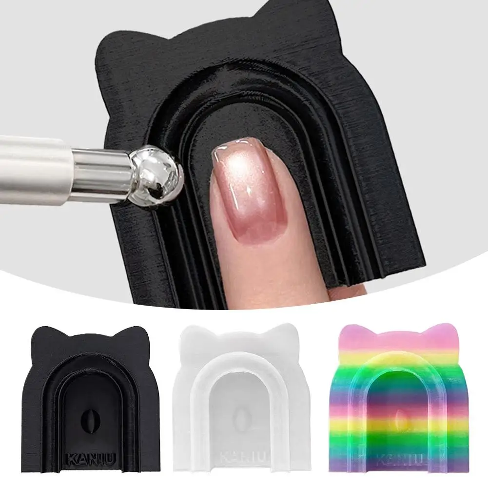 Cat Eye Auxiliary Tool, Professional Portable Nail Glass Kit, Eye Salon DIY Cat Nail Effect Art Mirror U1P0