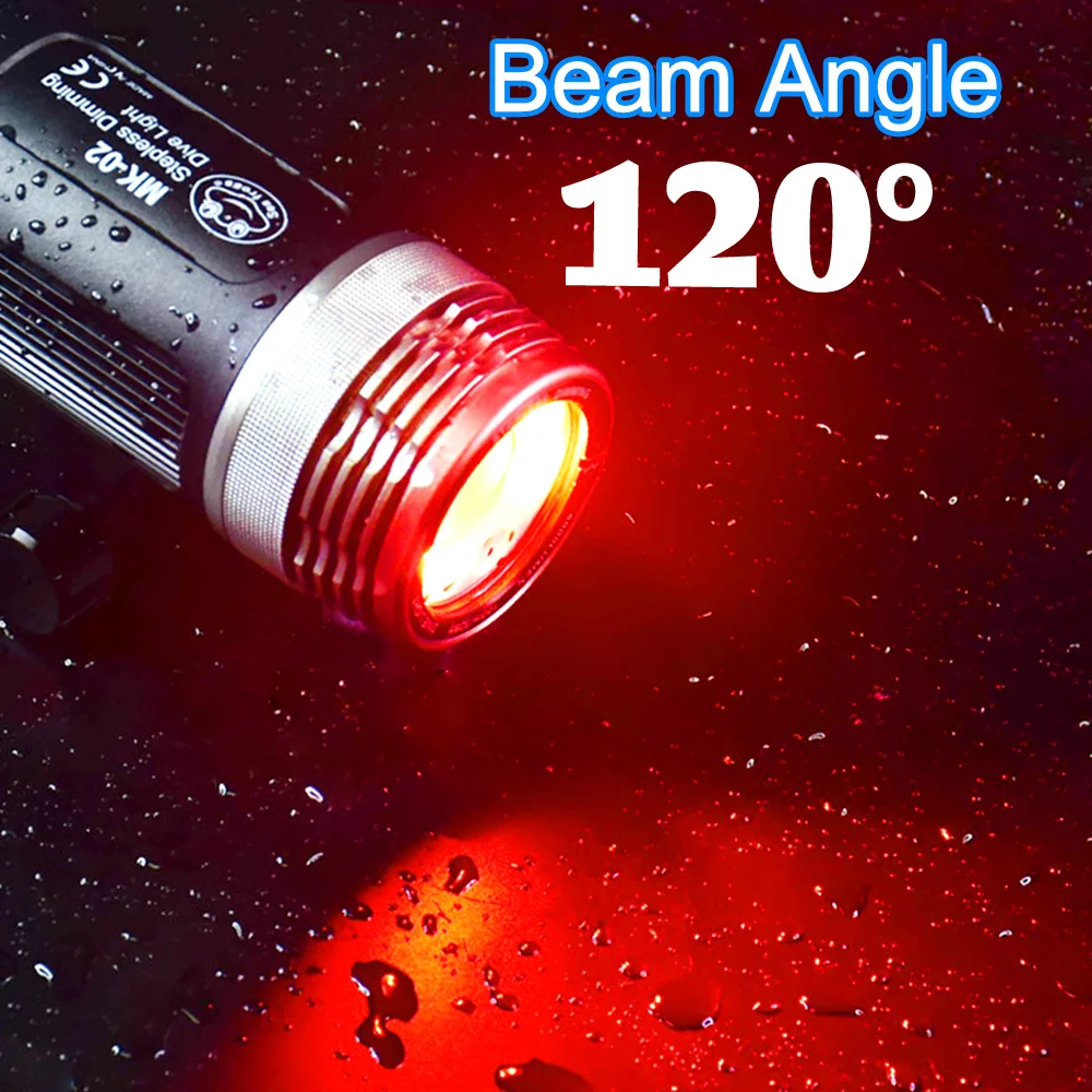 Seafrogs 120° Beam Angle 100 Meter Waterproof Depth 6000lumens Diving Underwater Flashlight