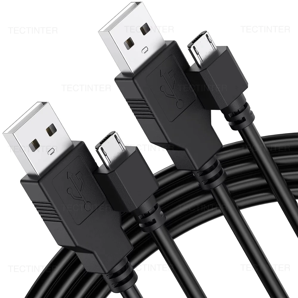 Cabo Micro USB 2A para Carregamento Rápido de Celular Samsung, Cabo de Dados para Acessórios de Controle Xbox One/PS4, Cabo de Energia