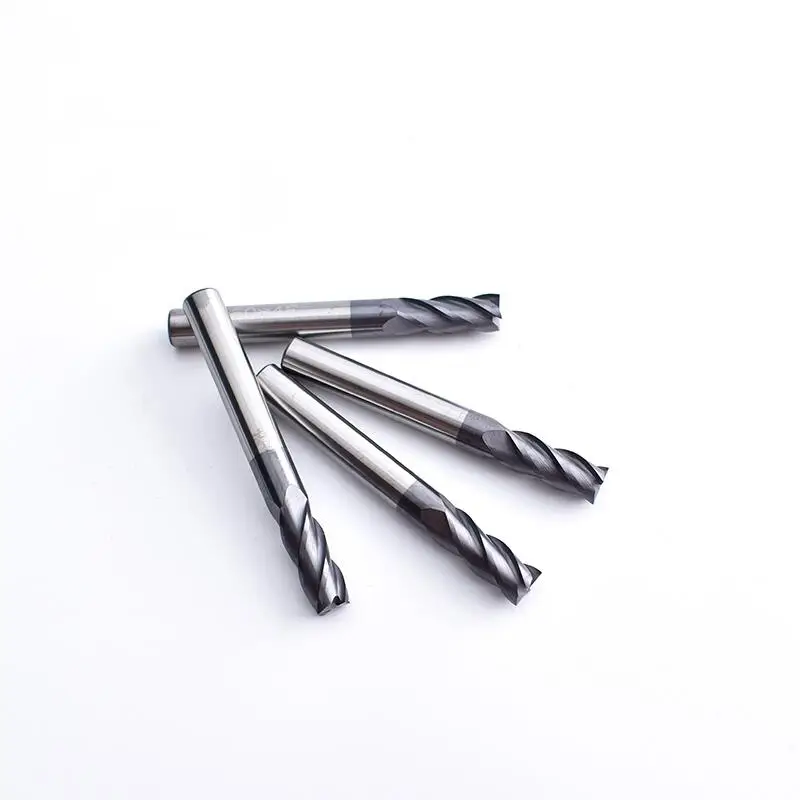 60 องศาทังสเตนคาร์ไบด์ end Mill 4 ขลุ่ย Square end Mills สําหรับสแตนเลส HRC60 1 มม.1.5 มม.2 มม.