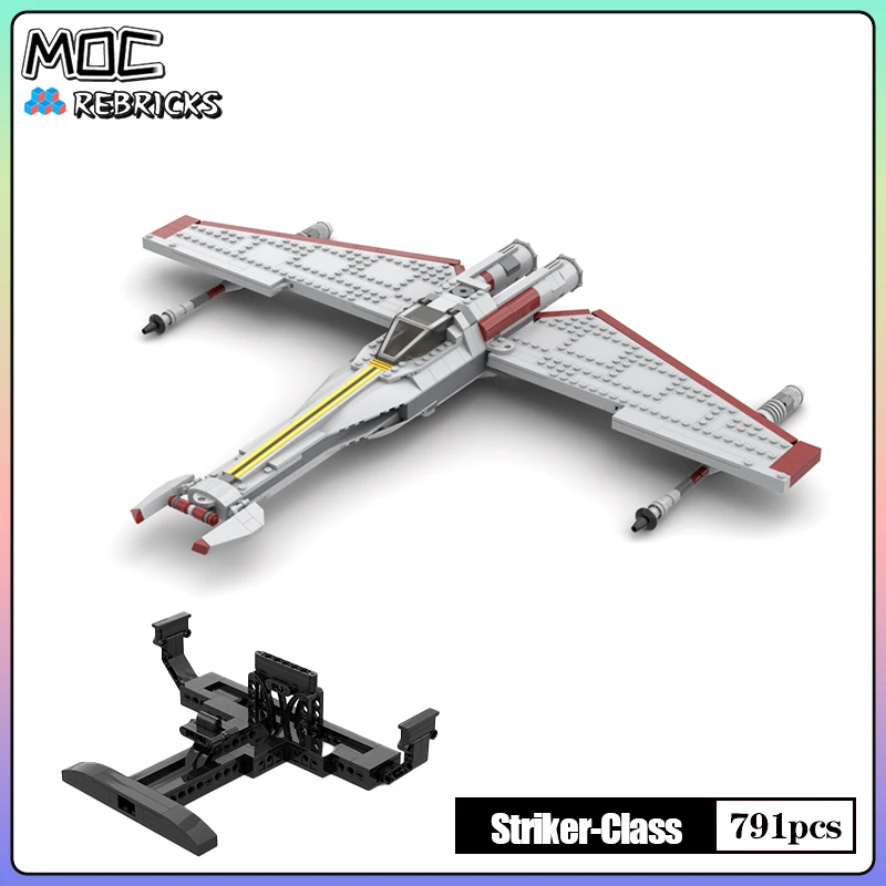 Space War Series MOC Bricks Republic Striker-Class Starfighter Building Block Set Collection DIY Child Toys Christmas Gifts