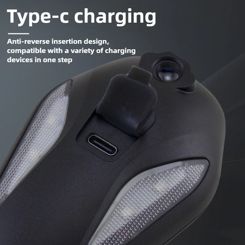 ضوء خلفي للدراجة قابل لإعادة الشحن مع مستشعر فرامل ذكي وإسقاط تحذير LED لسلامة ركوب الدراجات في الهواء الطلق لركوب الدراجات الجبلية