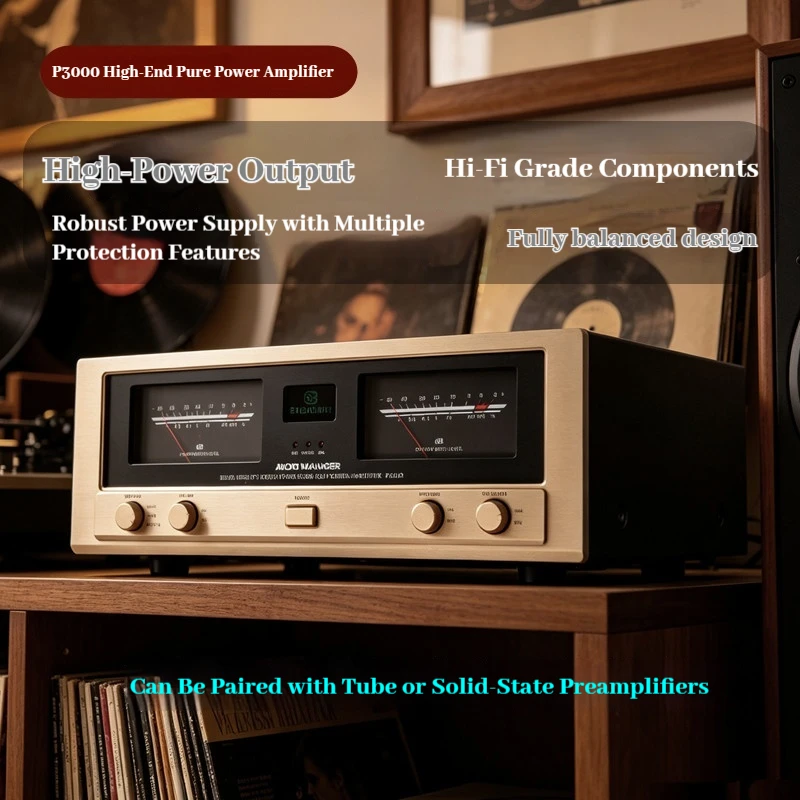 CHUBAN Reference Accuphase P-3000 Fully Balanced Pure Power Amplifier – Audiophile-Grade High-Power 250W x 2 – High-End Audio