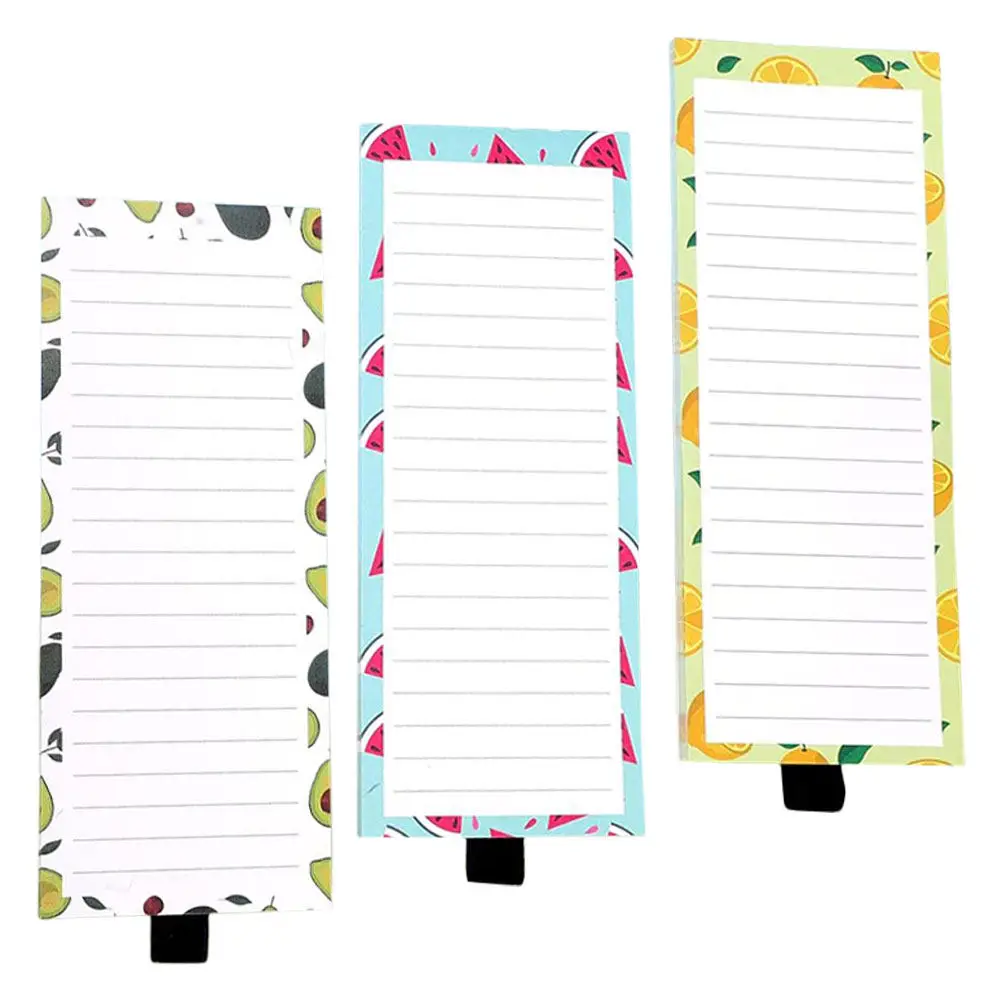 3 Books Magnetic Notepads for Fridge Strong Magnetic Backing Convenient Grocery List Memo Pads Household to Do List Planner