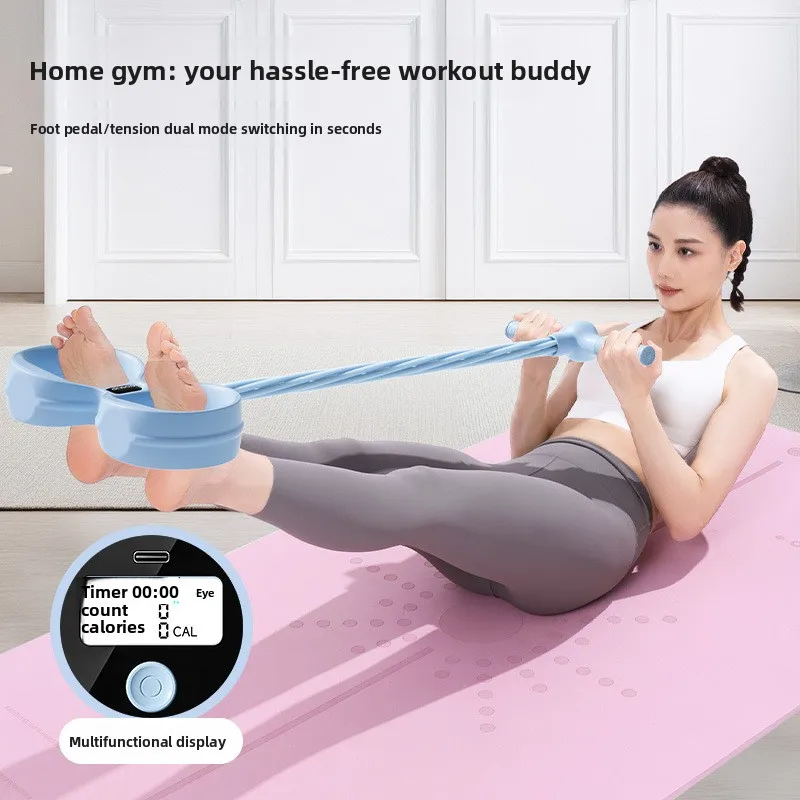 Equipo de entrenamiento de Yoga en casa de silicona ecológico multifuncional con correas de tensión de Pedal de 6 tubos y cuerdas de Yoga