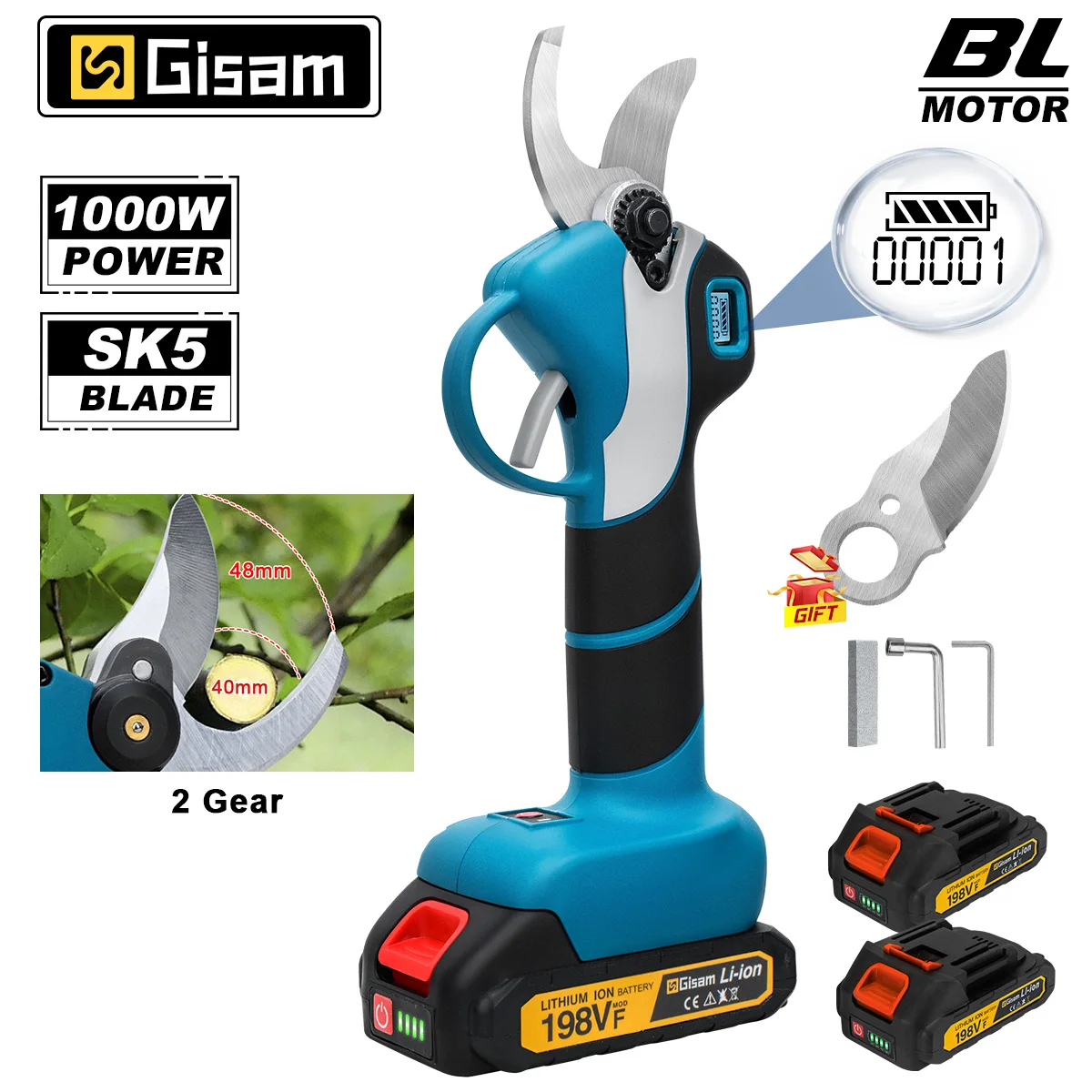 �y�Z�[�����z�M�T�� 40mm �u���V���X�d������΂��� 1000W �R�[�h���X�ʎ��}�؂��� �}�L�^18V�o�b�e���[�s���Ή� �d���H��