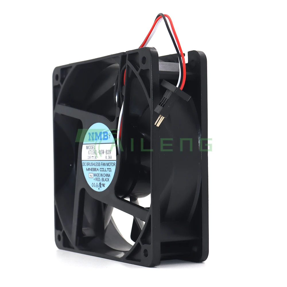 Ventilador de refrigeración de servidor de 3 cables NMB 4715KL-05W-B39 P62 24V DC 0.30A 120x120x38mm 12038 FANUC, nuevo