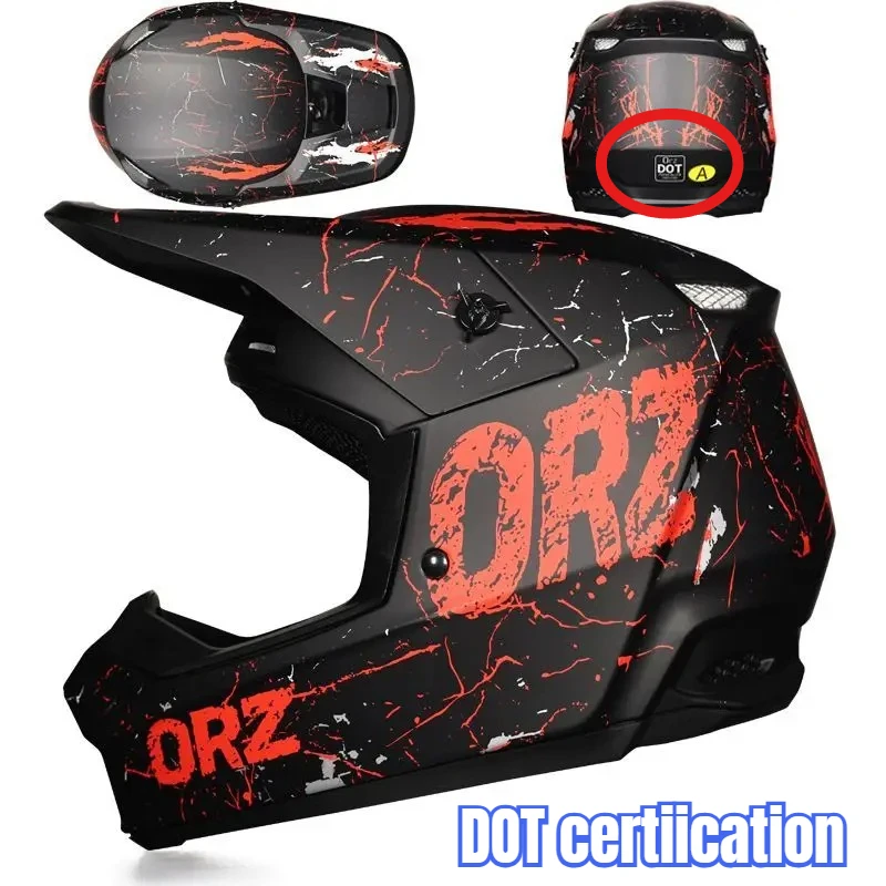 

For ORZ-903 Motorcycle Off-road Helmet, Fully Covered Electric Vehicle, Pulling Full Helmet, Mountain Downhill, DOT Certiication
