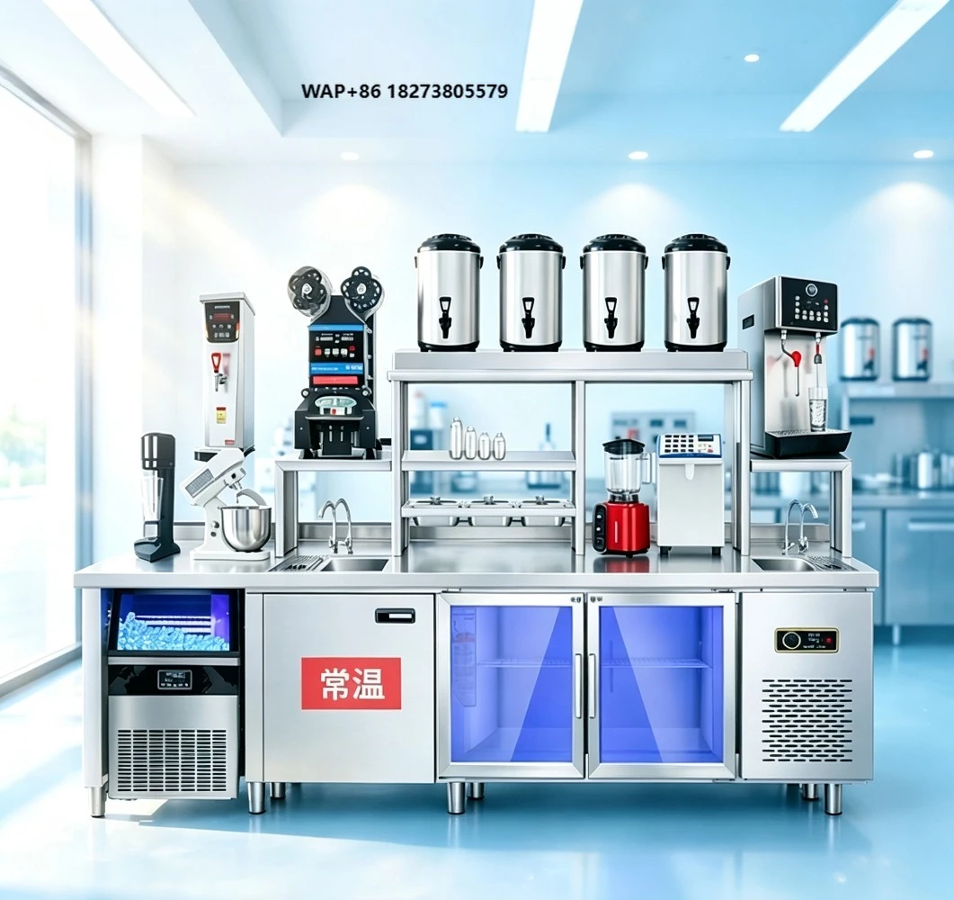 Multi Function Boba Tea Complete Equipment Integrated Commercial Beverage Workstation High Productivity Intelligent Tea Machine