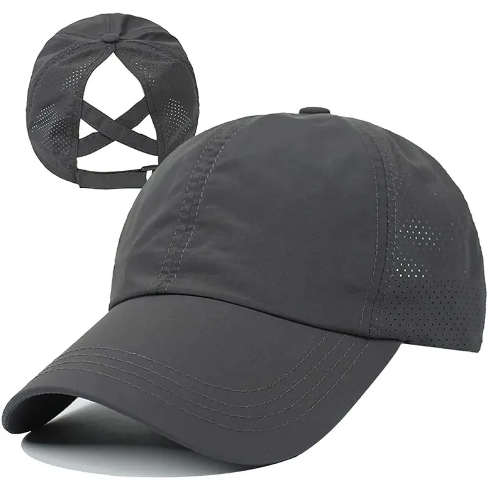 Fashion Lady Messy Bun Snapback Hat Trucker Hats Adjustable Outdoor Sports Women Ponytail Baseball Caps