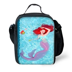 The Little Mermaid Ariels Child Insulated Large Capacity Bag for Boy Girl Student Outdoor Picnic Thermal Cooler Lunch Box