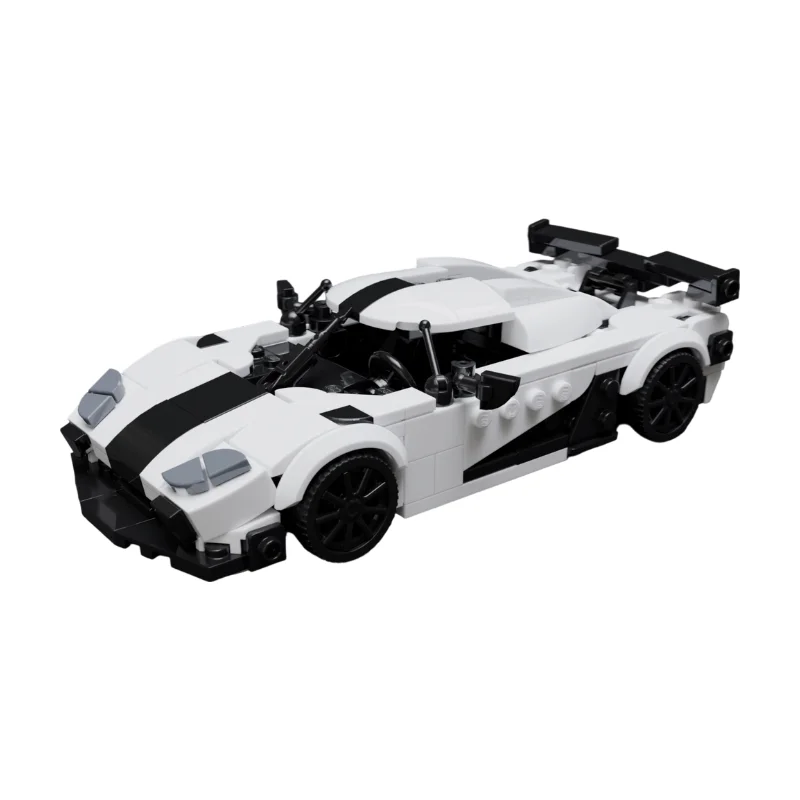 Sleek High Performance Hypercar MOC Building Blocks Modern Sports Race Vehicle Model DIY Brick Set Desktop Collectible Display