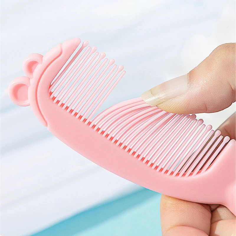2 süße tragbare Make-up-Handspiegel und Haarbürsten-Sets, Reise-Make-up-Werkzeuge, trockene und nasse Verwendung für Haar-Accessoires – Detail 7